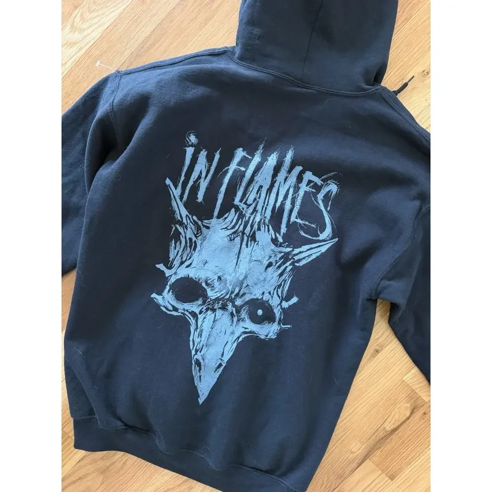 Vintage In Flames Hoodie Men - size M